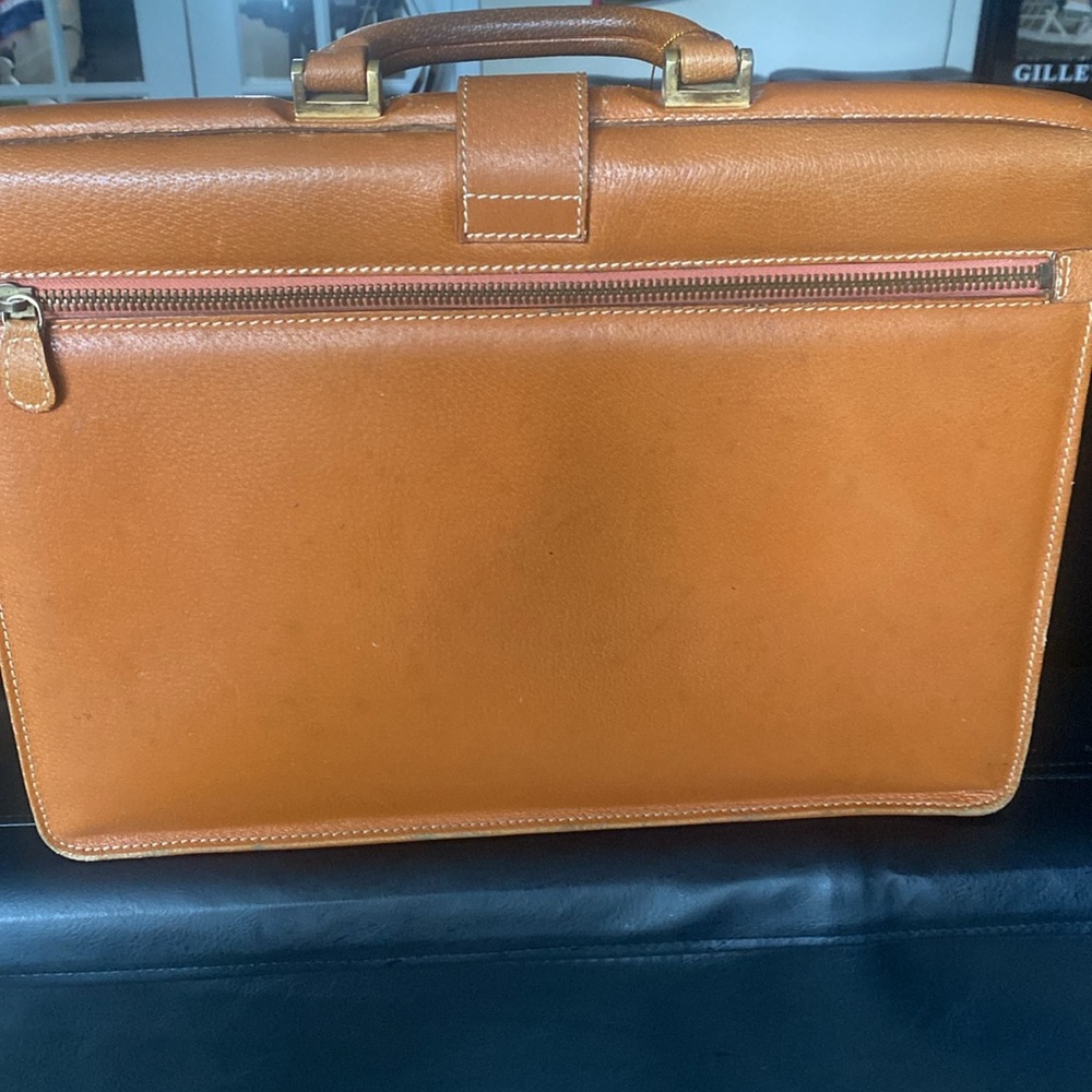 Prada Tan Leather Vintage-Inspired Briefcase - Picture 5 of 9